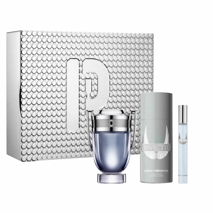 Jag Couture London - New York Paco Rabanne Invictus Eau de Toilette Spray 100ml Set 3 Pieces