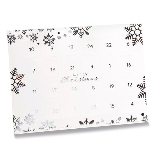 Jag Couture London - New York Premium white snowflake design advent calendar - 24 choc 192 x 32.5 x 252mm
