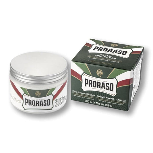 Jag Couture London - New York Proraso Crema Pre Afeitado Profesional Con Eucalipto y Mentol 300ml