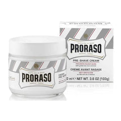Jag Couture London - New York Proraso white Pre Shave Cream Sensitive Skin 100ml