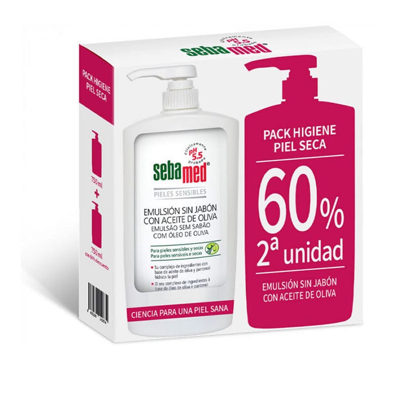 Jag Couture London - New York Sebamed Soap-Free Emulsion With Olive Oil 750ml Duo