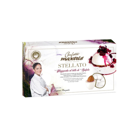 Jag Couture London - New York Stellato Mozzacake - toasted almond in red fruit flavoured white chocolate with biscuit crumb and buffalo milk in sugar