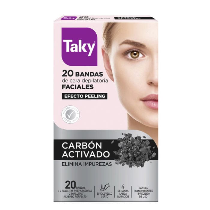 Jag Couture London - New York Taky Carbon Activado Facial Wax Strips 20 Units