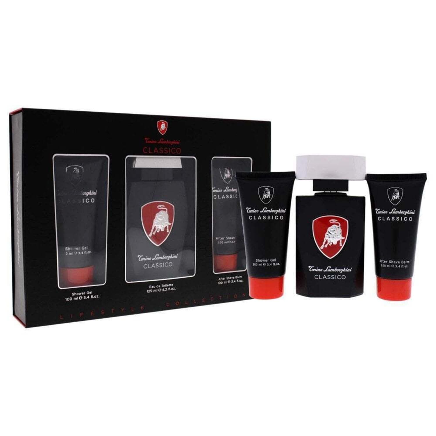 Jag Couture London - New York Tonino Lamborghini Classic Eau De Toilette 125ml Spray Gel De Baño 100ml Balsamo After Shave 100ml