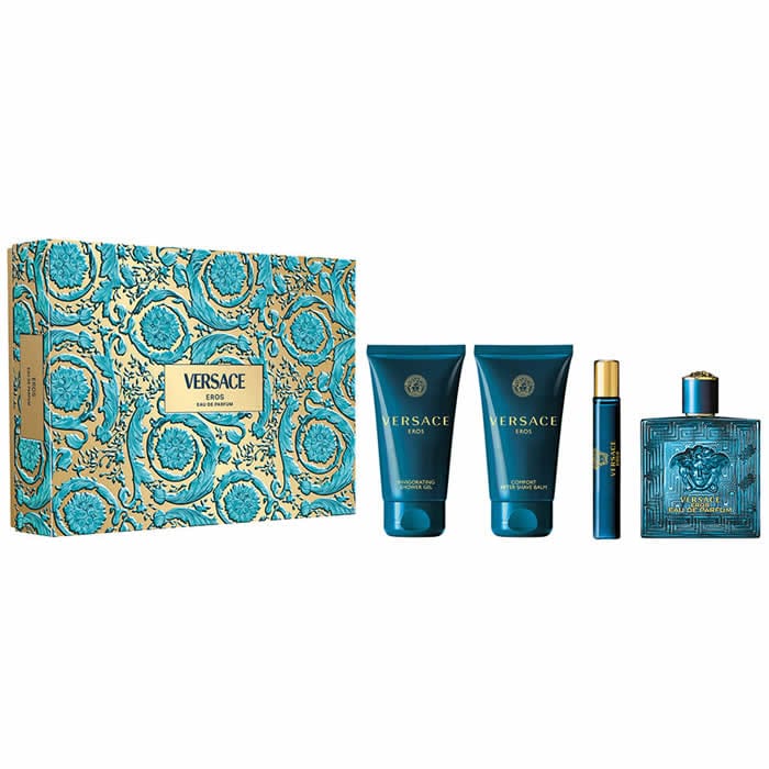 Jag Couture London - New York Versace Eros Eau De Perfume Spray 100ml Set 4 Pieces