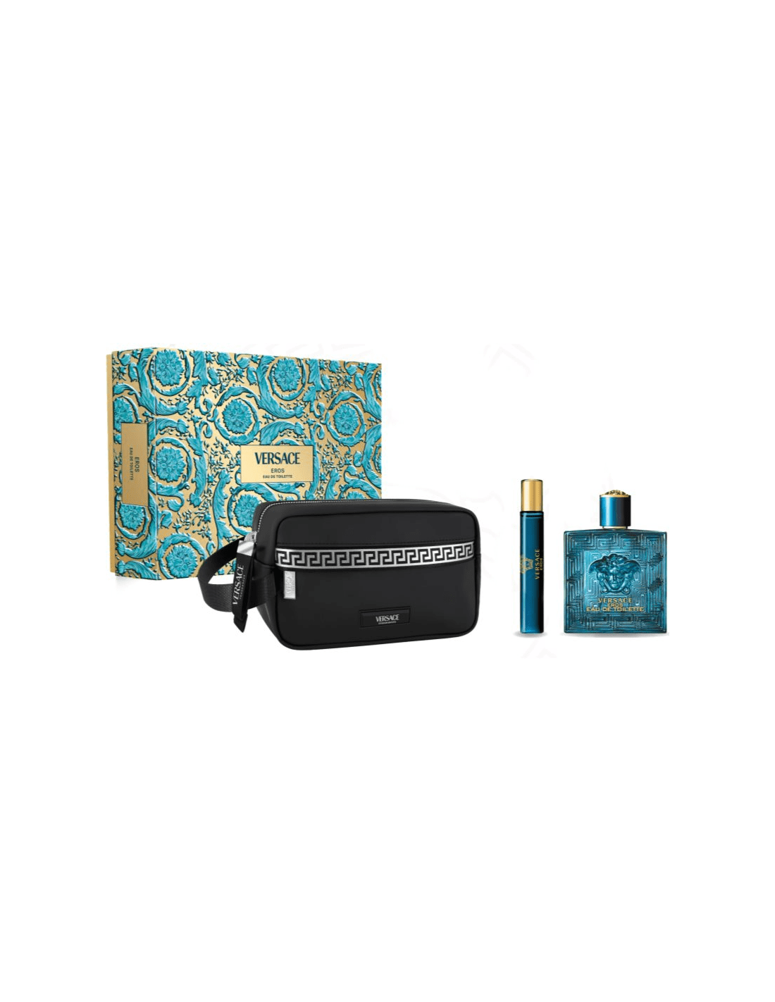 Jag Couture London - New York Versace Eros Eau De Toilette Spray 100ml Christmas Set 3 Pieces