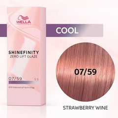 Jag Couture London - New York Wella Shinefinity Zero Lift Glaze Tinte 07-59 Strawberry Wine 60ml 1un