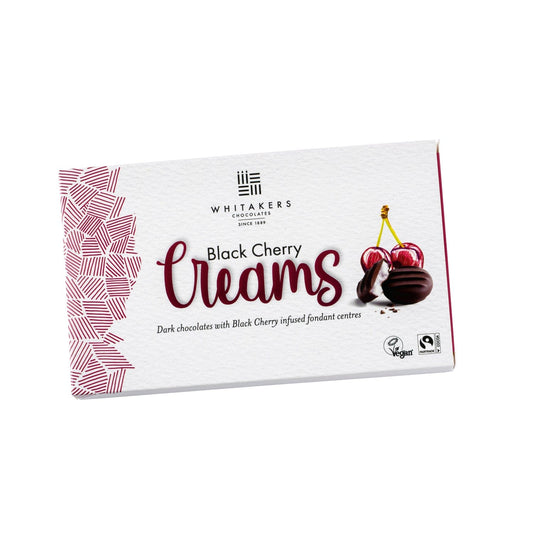 Jag Couture London - New York Whitakers dark chocolate covered black cherry fondant creams in carton